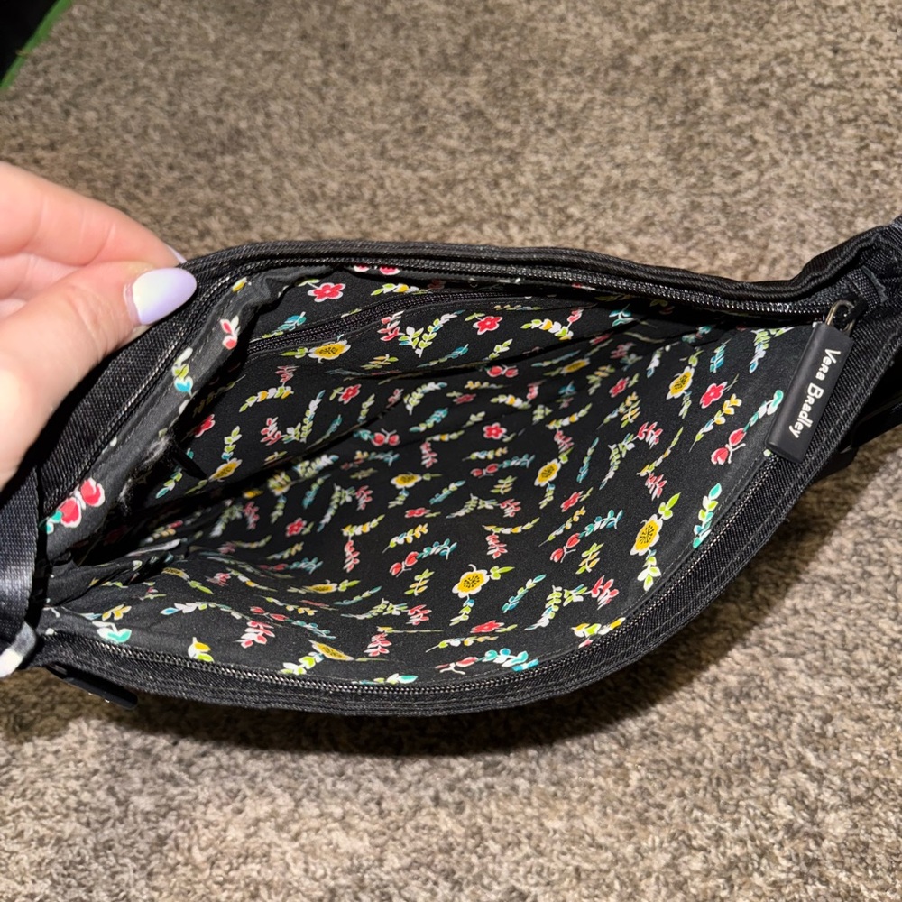 Vera Bradley Black Crossbody Messenger Bag - Picture 3 of 5